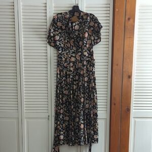 No 6 Store Silk Midi Dress Size 2 XS/S